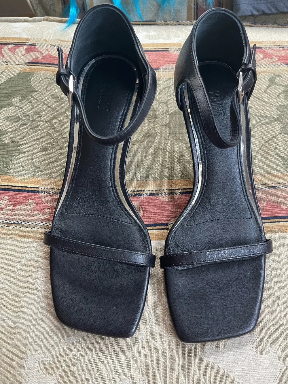Paige Elin Ankle Strap Kitten Heel Sandals. Size 5 Women N11-20